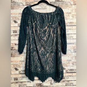 Lace off the shoulder dress